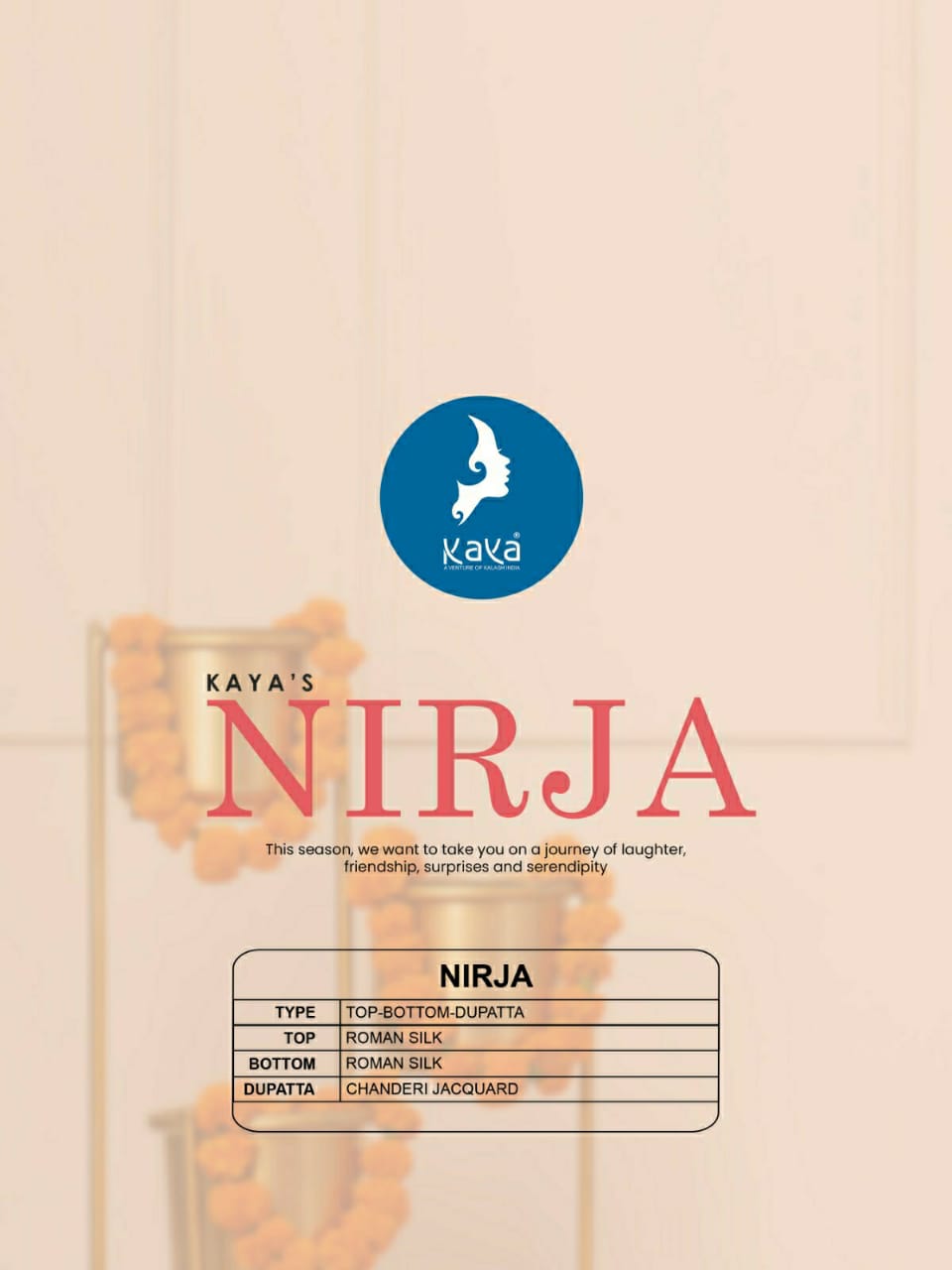 Nirja By Kaya Straight Cut V Neck Roman Silk Kurtis With Bottom Dupatta Wholesale Price In Surat 